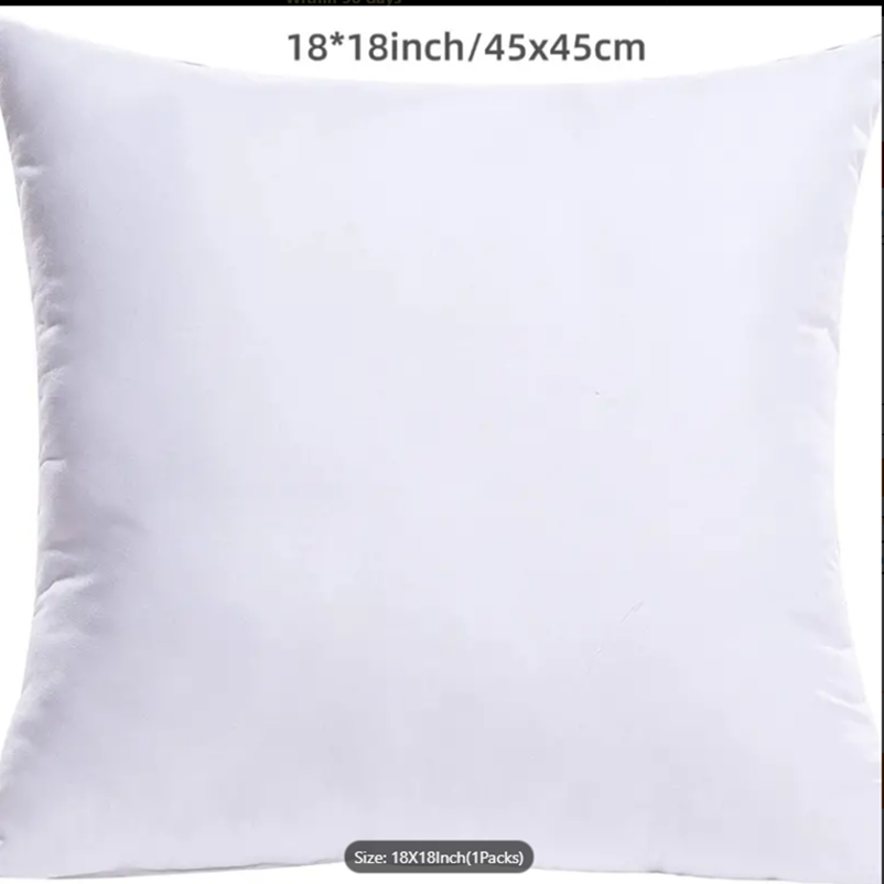 Set of 2 Navy Polyester-Blend Throw Pillows with Inserts 18x18 inch