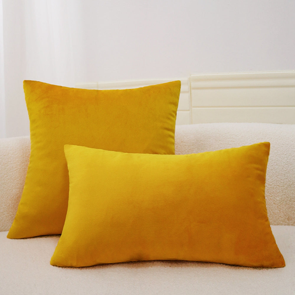 New Singular Color Polyester Blend Lumbar Pillow (With/ Without Insert)