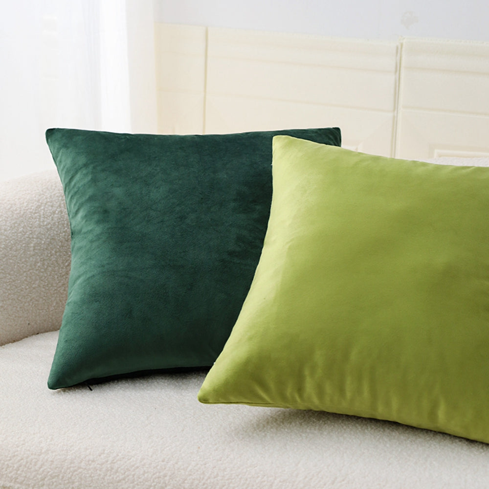Set of 2 Velvet Solid Colors Throw Pillow Covers (With or Without Inserts) 3 sizes