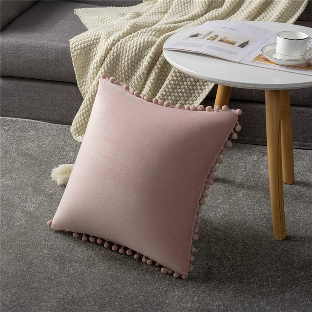 Square Velvet Throw Pillow (With/Without Inserts) 20x20 inches, pack of 2 throw pillows