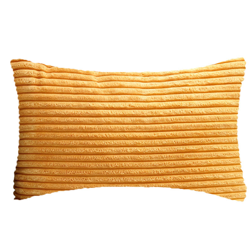 12''x20'' corduroy stripe lumbar support throw pillow | 10 colors soft textured wide wale design | cozy lumbar & accent pillow | insert included