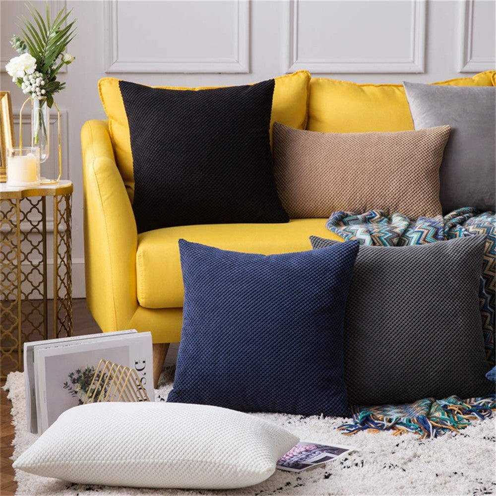 Set of 2 Cross shape Solid Color Pillows (With or Without Inserts) size 18"x18"