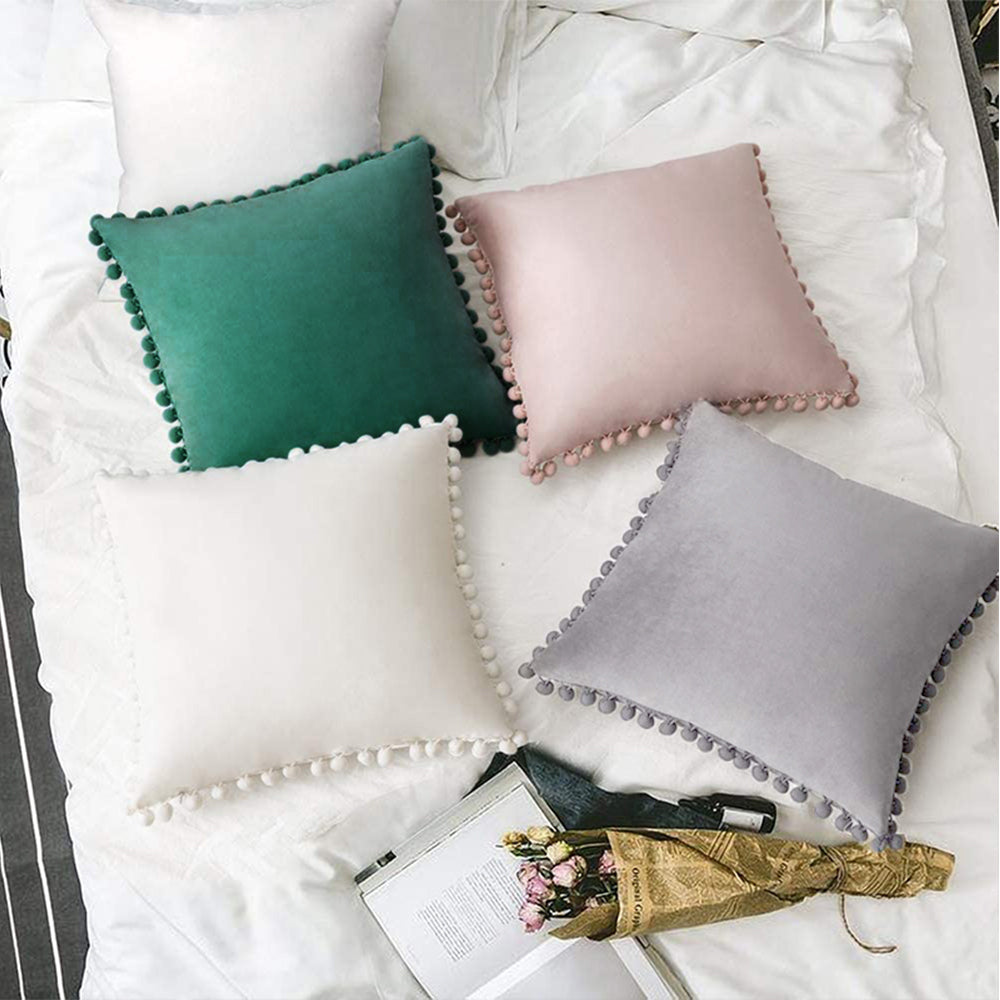 Square Velvet Throw Pillow (With/Without Inserts) 20x20 inches, pack of 2 throw pillows