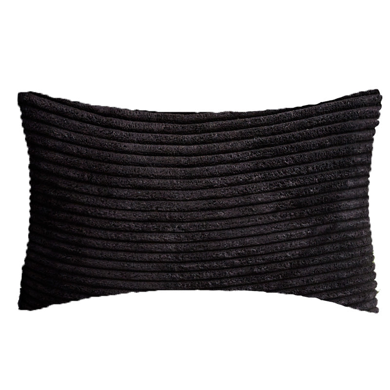 12''x20'' corduroy stripe lumbar support throw pillow | 10 colors soft textured wide wale design | cozy lumbar & accent pillow | insert included