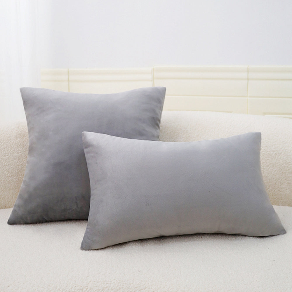 Set of 2 Velvet Throw Pillow, Decorative Pillowcases Solid Colors (With/Without Inserts) 4 sizes to choose from