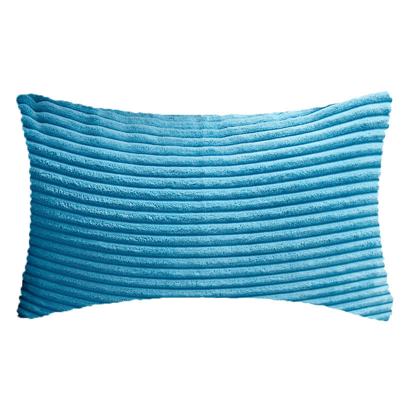 12''x20'' corduroy stripe lumbar support throw pillow | 10 colors soft textured wide wale design | cozy lumbar & accent pillow | insert included