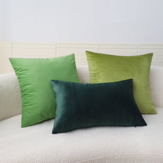 3 Mix sizes with 3 green colors Combo Set of 3 Pillow Covers With Inserts Beautiful Velvet combination