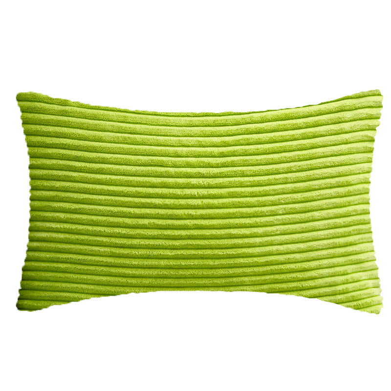 12''x20'' corduroy stripe lumbar support throw pillow | 10 colors soft textured wide wale design | cozy lumbar & accent pillow | insert included