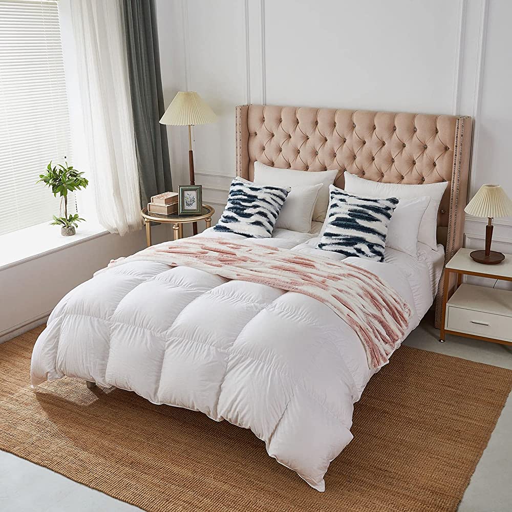 Blue 18"x18" ribbed ombre faux fur throw pillow ultra-soft two-tone design luxury textured accent insert included