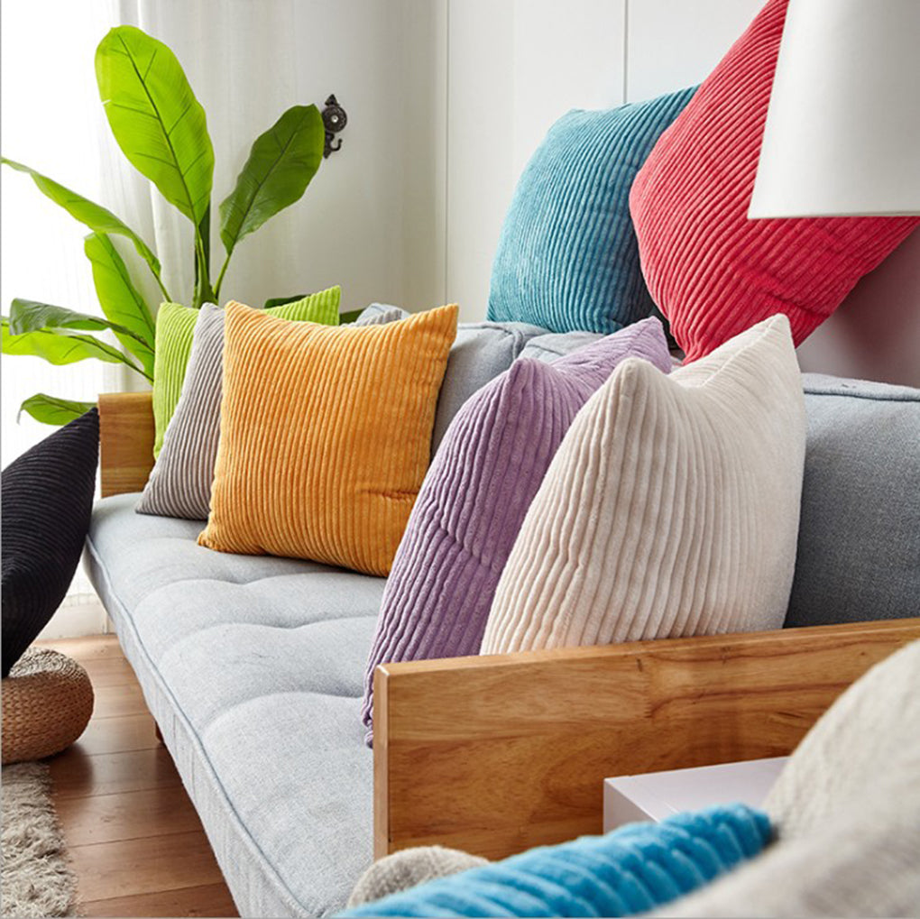 Stripe Throw Pillow (With Insert) 4 size options Elevate your decor with our opulent throw pillow, complete with a premium insert. Crafted from luxurious velvet, it exudes an air of sophistication and offers a soft touch.