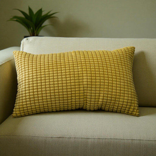 2pcs polyester-blend throw pillows 12x20 inch for lumbar support 2 covers and 2 Inserts