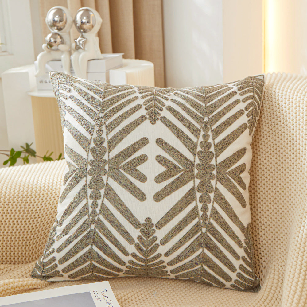 Textured Cotton Blend Square Throw Pillows (With/Without Insert) size 18"x18" set of 2