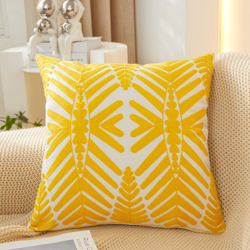 Textured Cotton Blend Square Throw Pillows (With/Without Insert) size 18"x18" set of 2