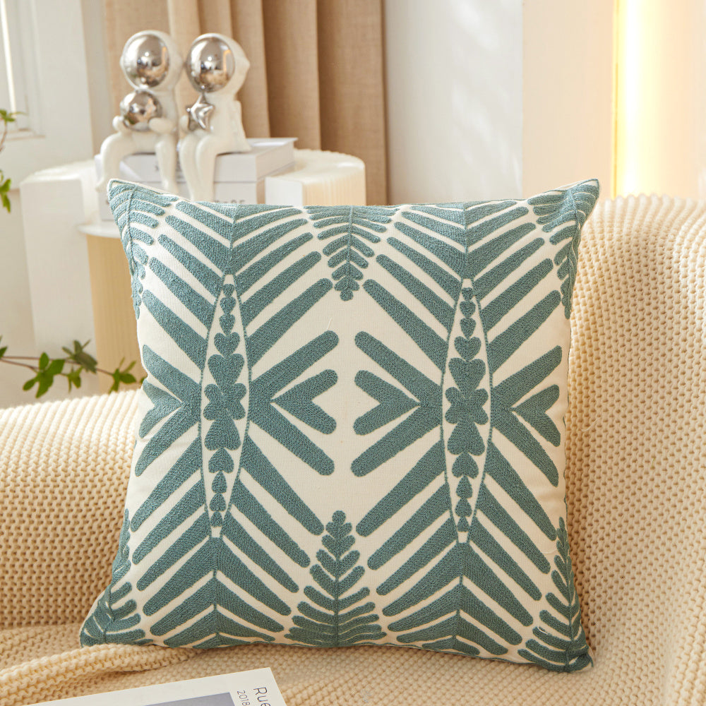 Textured Cotton Blend Square Throw Pillows (With/Without Insert) size 18"x18" set of 2
