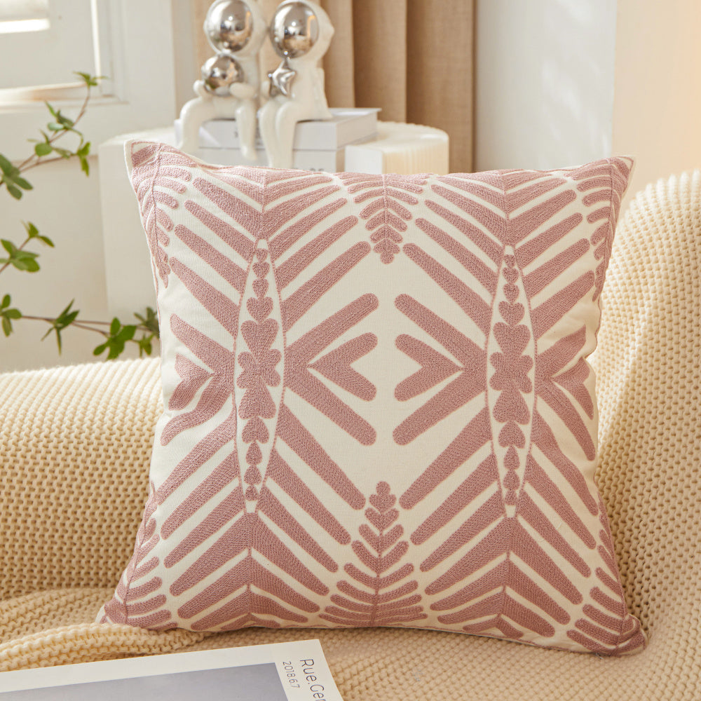 Textured Cotton Blend Square Throw Pillows (With/Without Insert) size 18"x18" set of 2