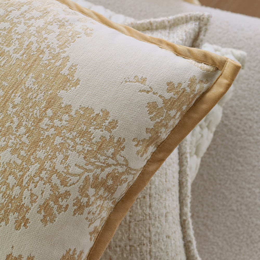18"x18" Square Throw Pillow | Elegant Tree Motif Chenille Design | Soft & Textured Cushion Cover | 2 Insert Options | Neutral & Bold Colors