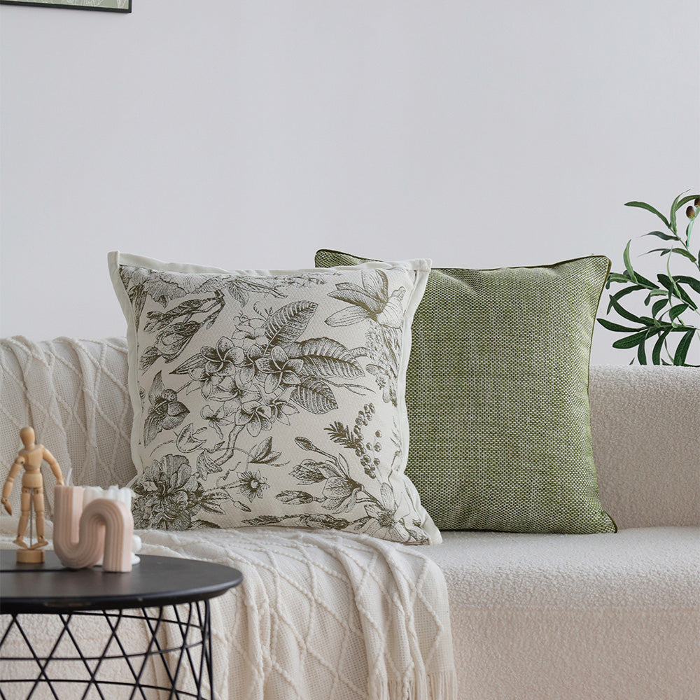 Tranquil Touches: Pack of 1 Throw Pillow with Insert size of 18"x18"