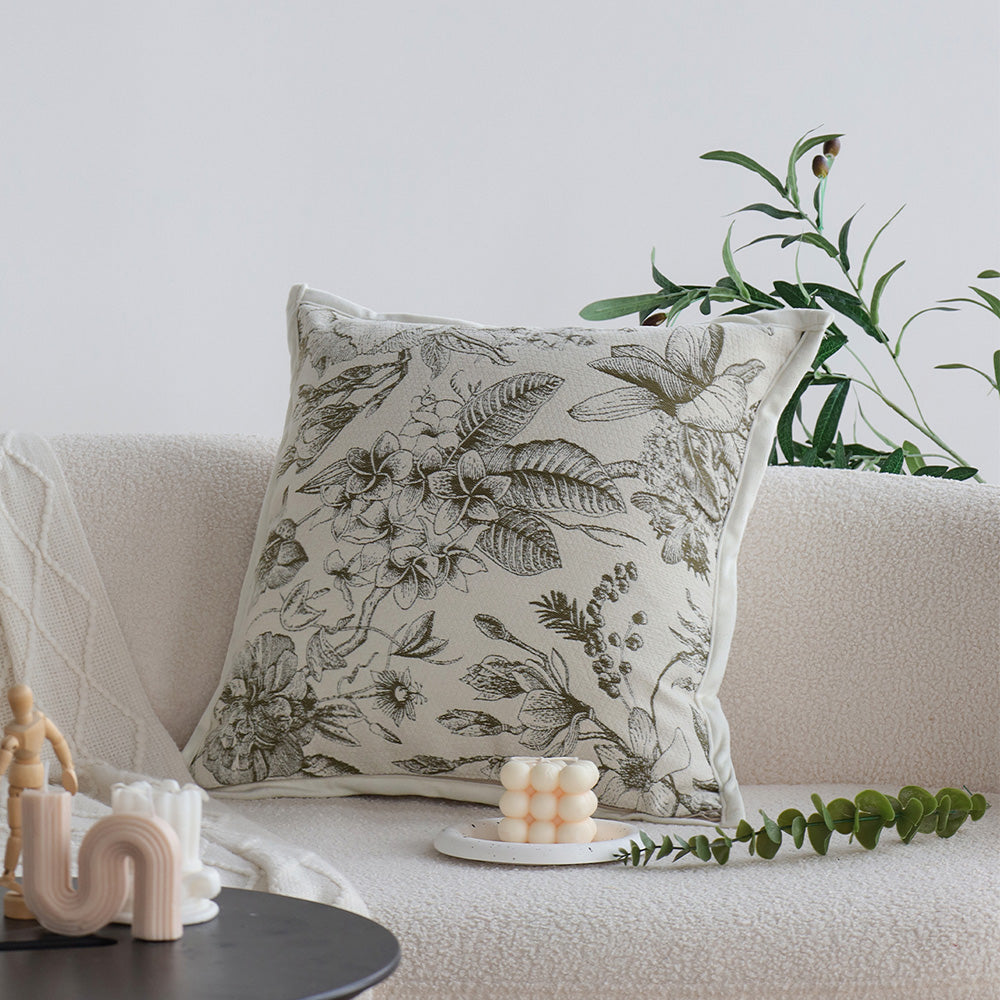 Tranquil Touches: Pack of 1 Throw Pillow with Insert size of 18"x18"
