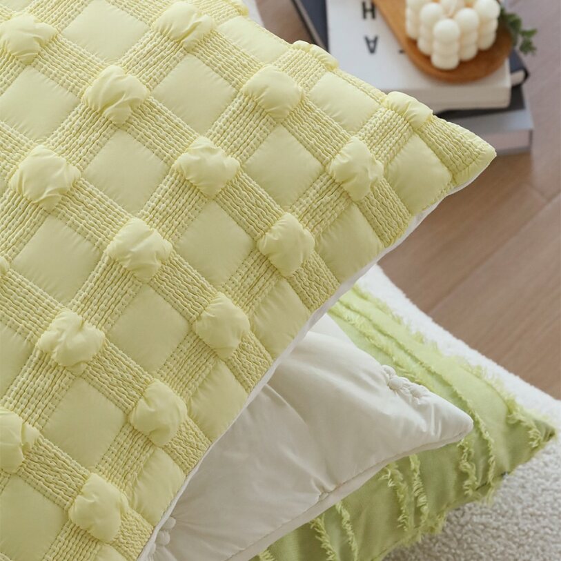Pack of 2 18"x18" Luxurious Textured Decorative Throw Pillow Set optional of inserts