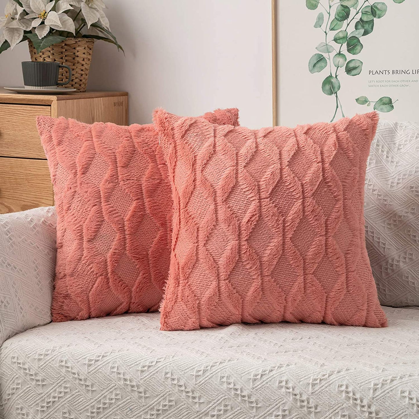 Throw Pillow Covers Wide Variety of Colors(With/Without Insert) size 18"x18"