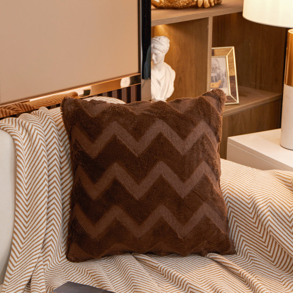 W-shaped Plush Throw Pillow (With Insert)