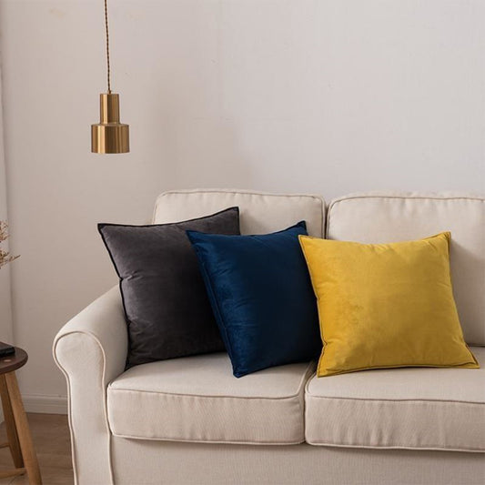 Set of 3 luxe velvet throw pillow | 3 colors combo 2 sizes of choices soft & plush home decor essential | modern couch & bedroom accent| insert included