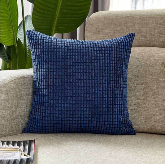 pack of one 20"x20" square navy blue polyester blend soft hand feeling throw pillow cover and insert full set