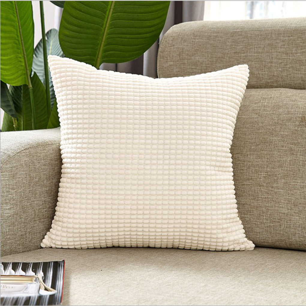 18''x18'' soft chenille dot throw pillow | 8 colors plush textured design | cozy modern accent | insert included