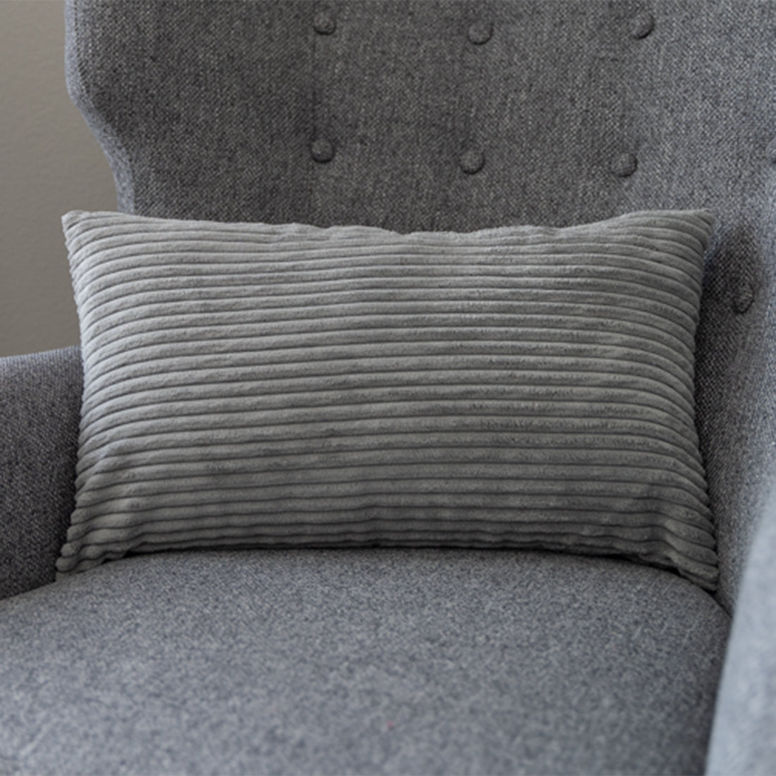 12''x20'' corduroy stripe lumbar support throw pillow | 10 colors soft textured wide wale design | cozy lumbar & accent pillow | insert included