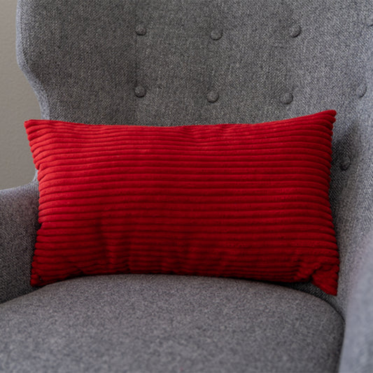 12''x20'' corduroy stripe lumbar support throw pillow | 10 colors soft textured wide wale design | cozy lumbar & accent pillow | insert included