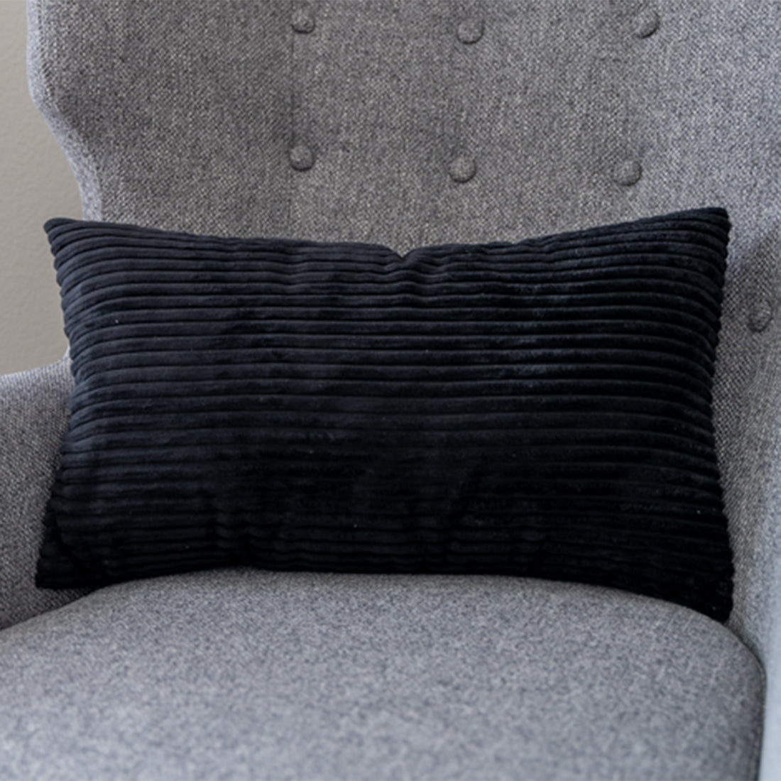 12''x20'' corduroy stripe lumbar support throw pillow | 10 colors soft textured wide wale design | cozy lumbar & accent pillow | insert included