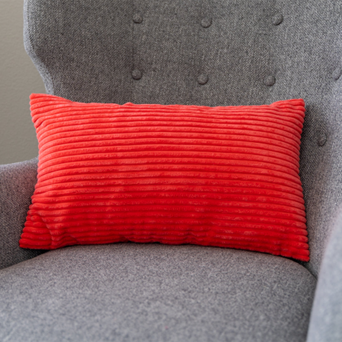 12''x20'' corduroy stripe lumbar support throw pillow | 10 colors soft textured wide wale design | cozy lumbar & accent pillow | insert included