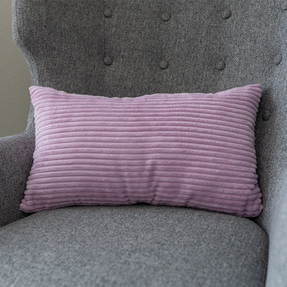 12''x20'' corduroy stripe lumbar support throw pillow | 10 colors soft textured wide wale design | cozy lumbar & accent pillow | insert included