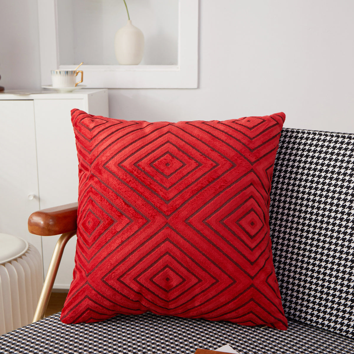 Set of 2 Soft Warm Decorative Pillow (With/Without Inserts)18x18 inches, pack of 2 throw pillows