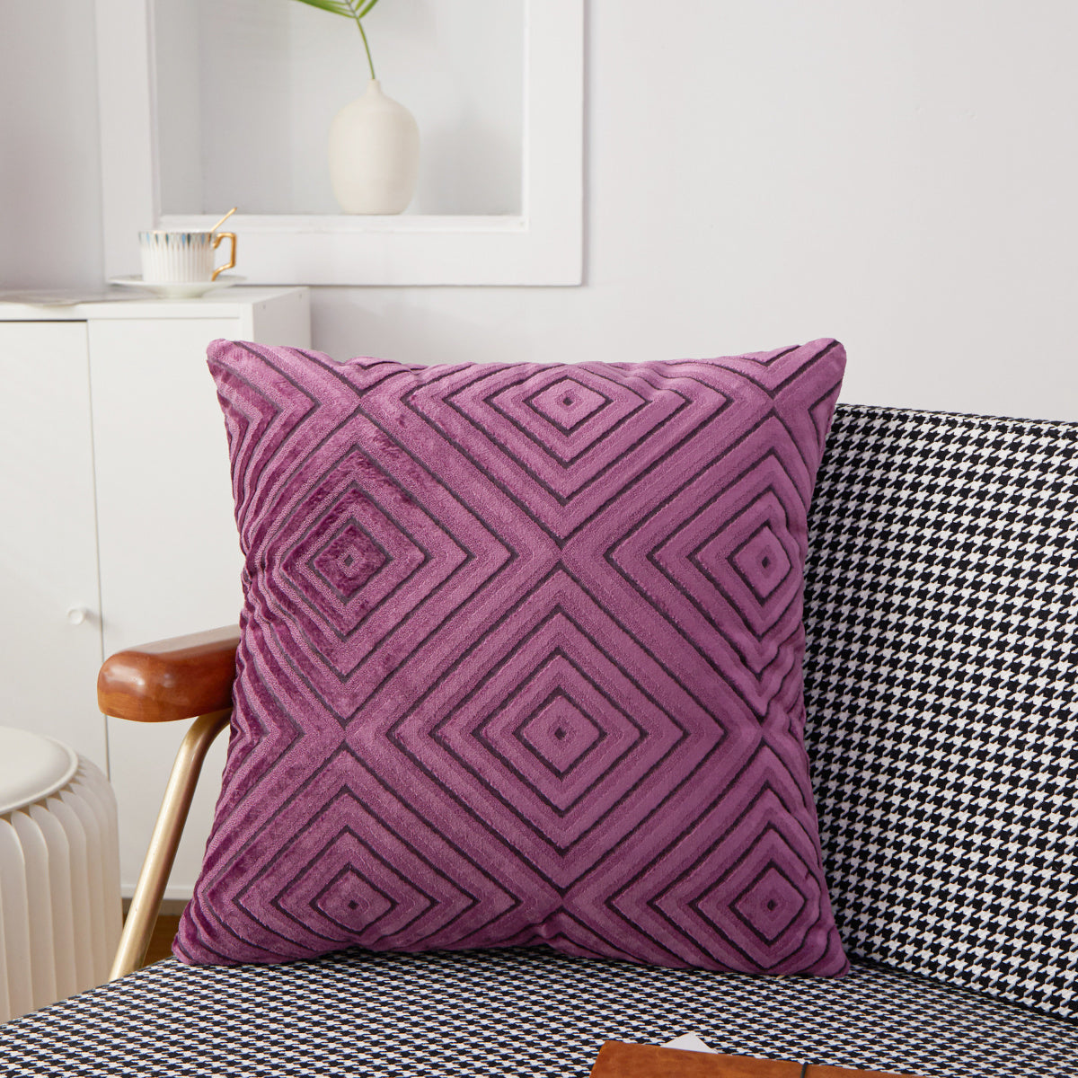 Set of 2 Soft Warm Decorative Pillow (With/Without Inserts)18x18 inches, pack of 2 throw pillows
