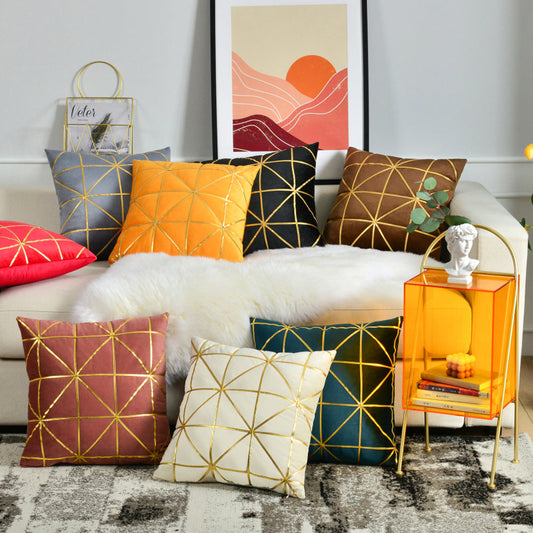 Square Fabric Decorative Throw Pillow cover and 450g insert size 18"x18"