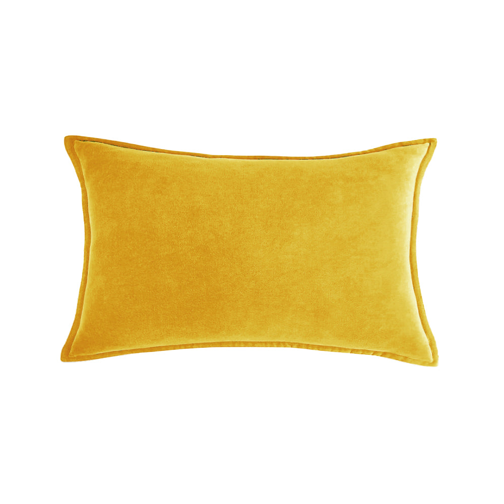 Rectangular Velvet Lumbar Throw Pillow (With/Without Inserts) 12x20 inches,