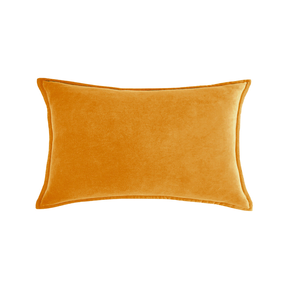 Rectangular Velvet Lumbar Throw Pillow (With/Without Inserts) 12x20 inches,