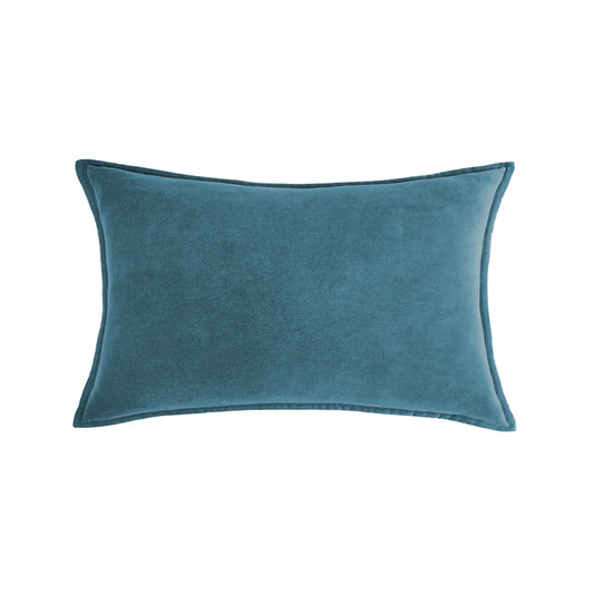 Rectangular 12x20" lumbar support Velvet Throw Pillow (With 330g insert) edged pack of one