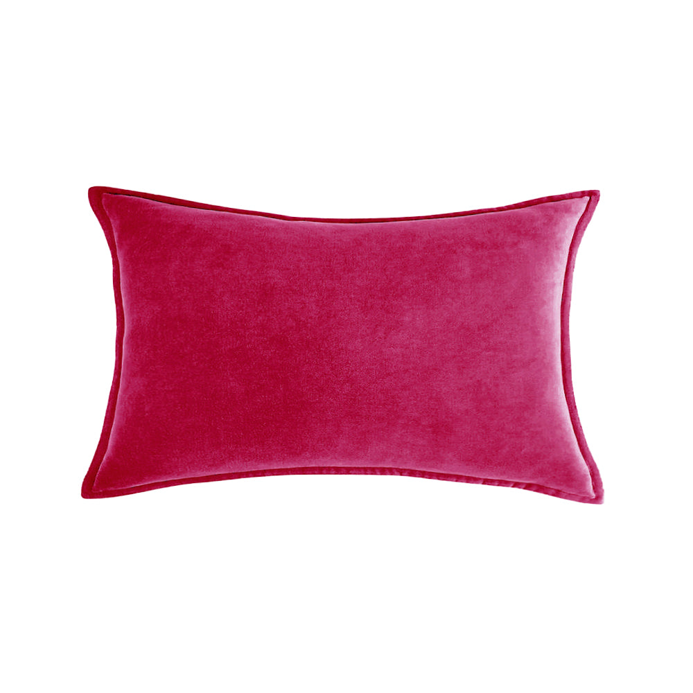 Rectangular Velvet Lumbar Throw Pillow (With/Without Inserts) 12x20 inches,