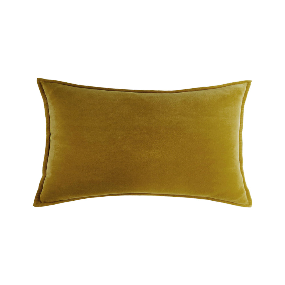 Rectangular Velvet Lumbar Throw Pillow (With/Without Inserts) 12x20 inches,