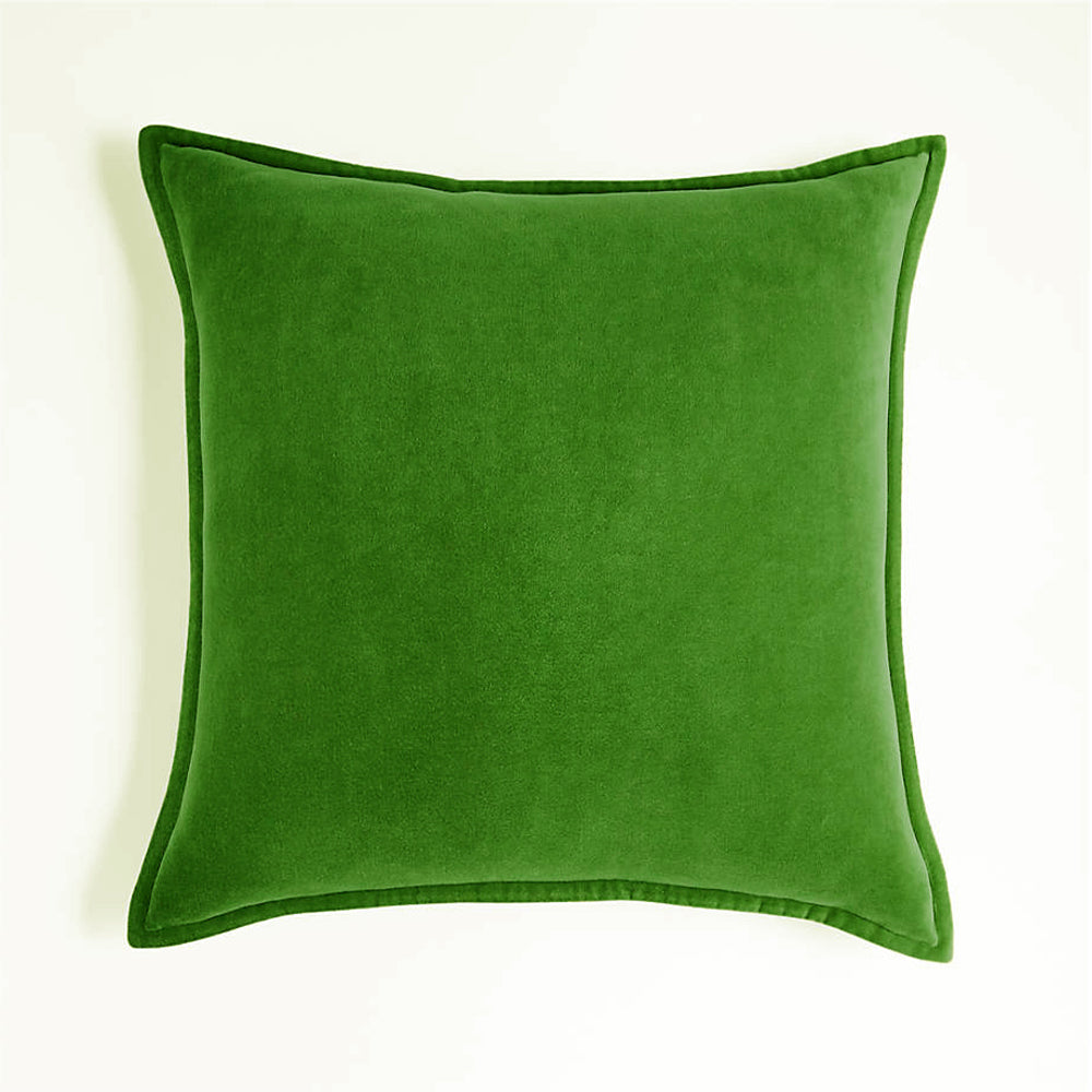 Square Cotton Velvet Pillow (With/Without Inserts) 20x20 inches, pack of 2 throw pillows