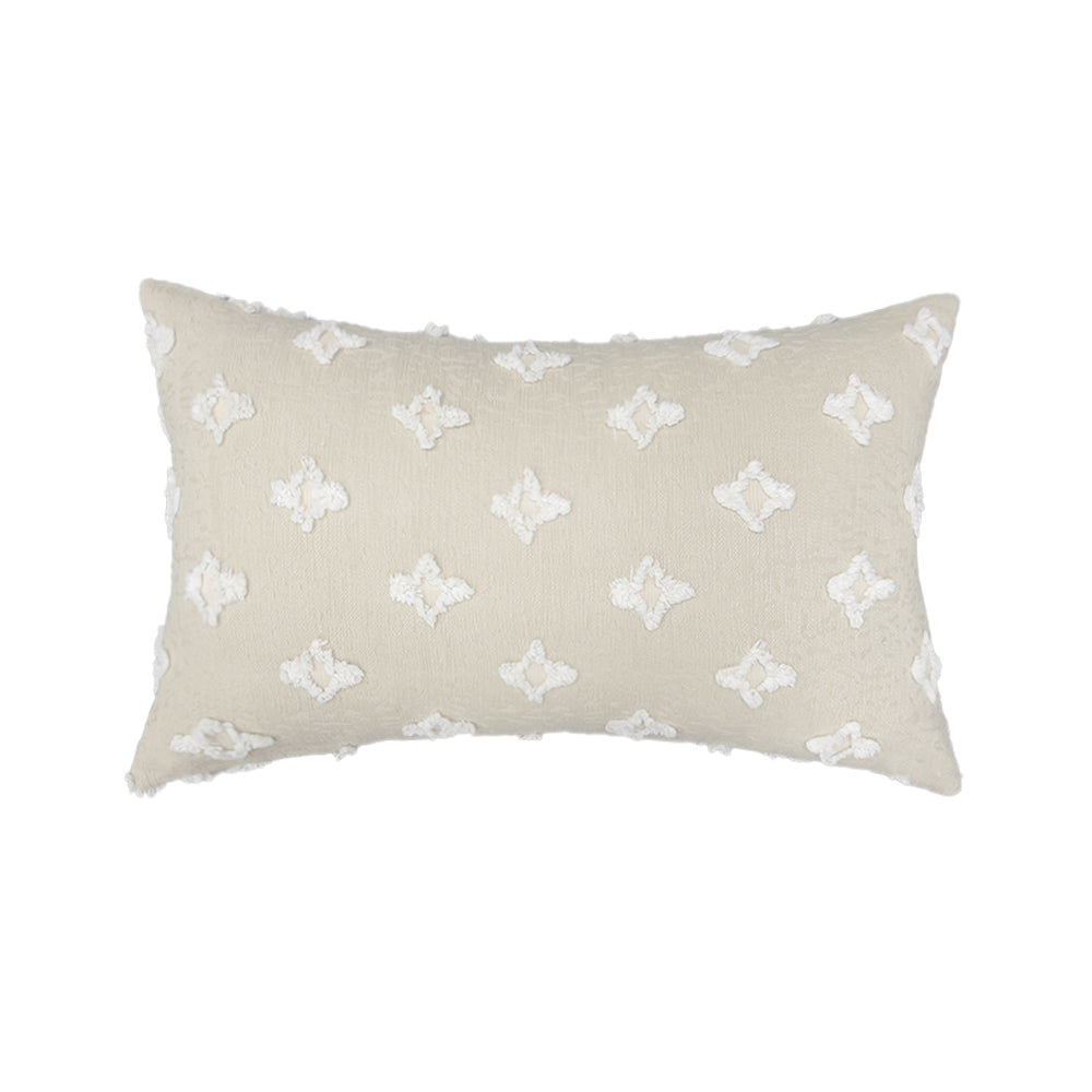 Rectangular Flower Tufted Pillow Daisy flower Lumbar Throw Pillow (With/Without Inserts) 12x20 inches, pack of 2 throw pillows