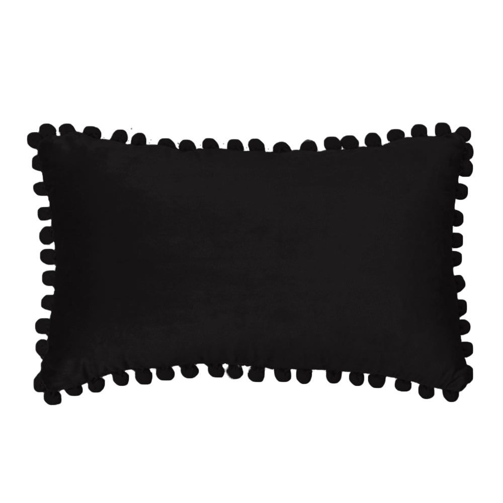 Rectangular Pompoms Lumbar Throw Pillow(With/Without Inserts)12x20 inches, pack of 2 throw pillows