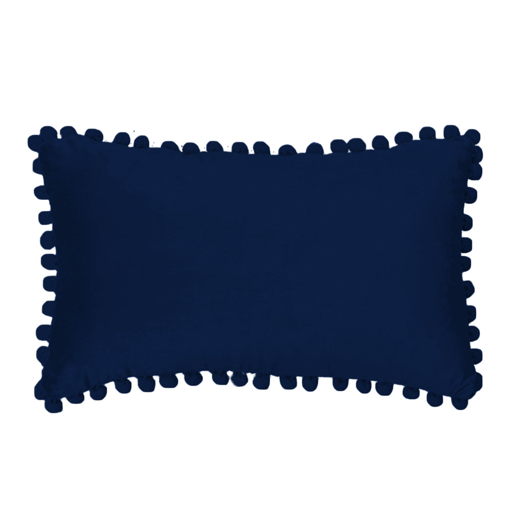 Rectangular Pompoms Lumbar Throw Pillow(With/Without Inserts)12x20 inches, pack of 2 throw pillows