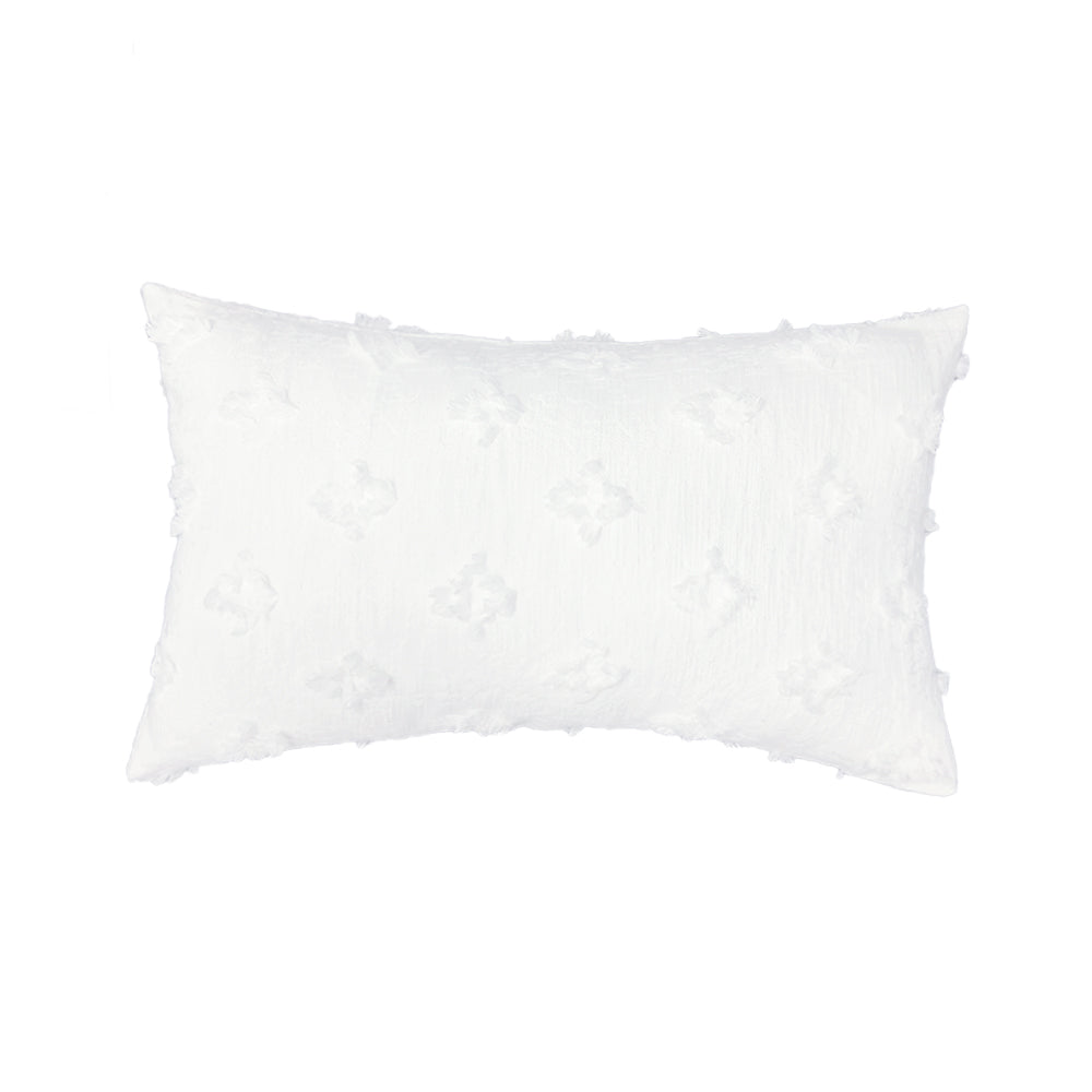 Rectangular Flower Tufted Pillow Daisy flower Lumbar Throw Pillow (With/Without Inserts) 12x20 inches, pack of 2 throw pillows