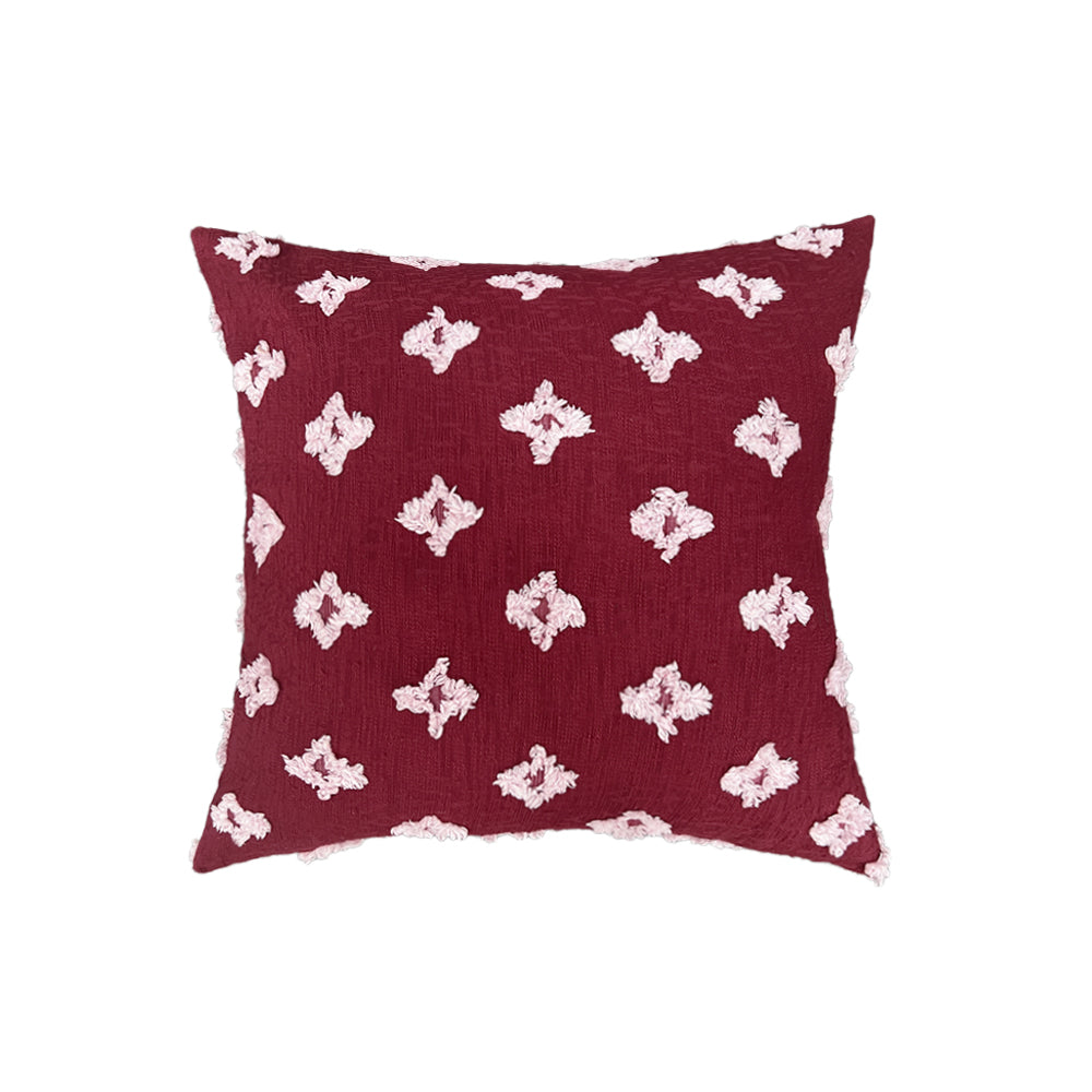 Flower Tufted Pillow Embroidered Daisy flower Pillow (With/Without Inserts)18x18 inches, pack of 2 throw pillows