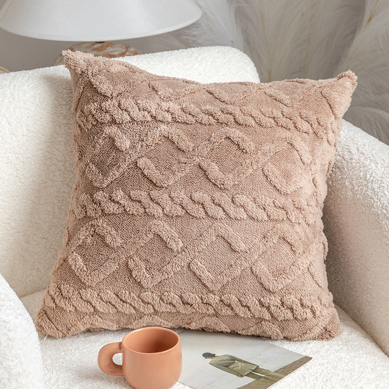 Throw pillow SUPER SOFT 3D FLORAL PATTERN Fur Pack of 1 throw pillow WITH or WITHOUT insert 18"x18"
