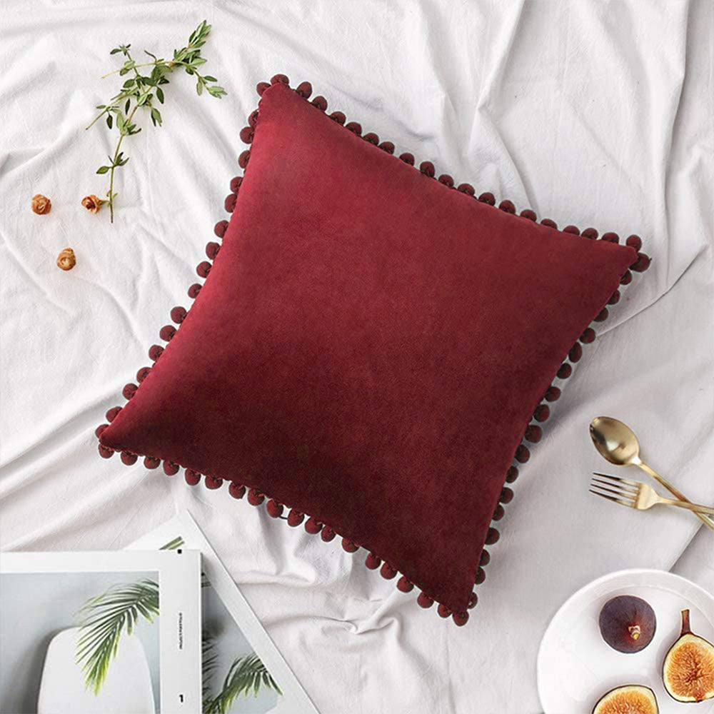 Square Velvet Throw Pillow cover and 580g Insert size 20"x20"
