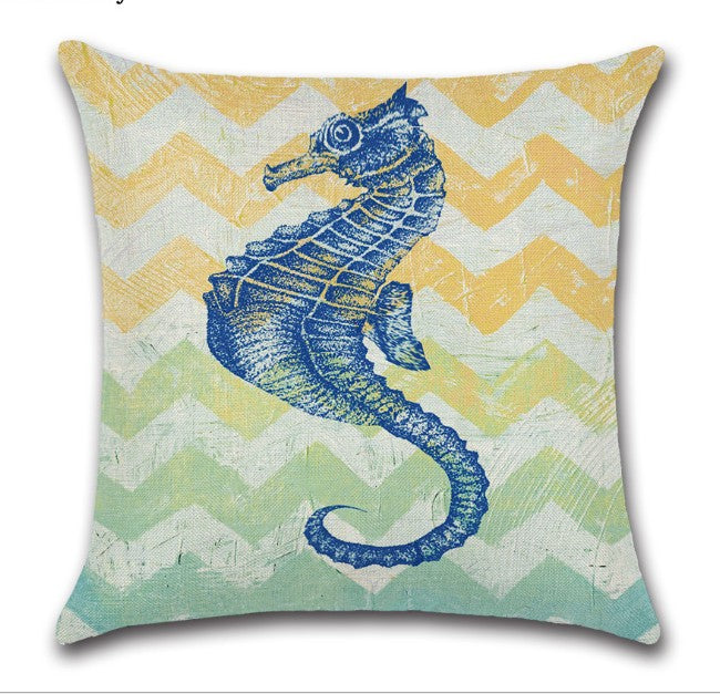 Square Cloth Pillow Covers with Ocean themes pack of 18"x18"(With or Without Inserts)
